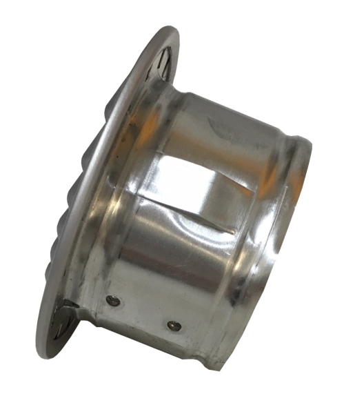 Lüftungsgitter Aluminium eloxiert mit Stutzen DN 75-80 mm